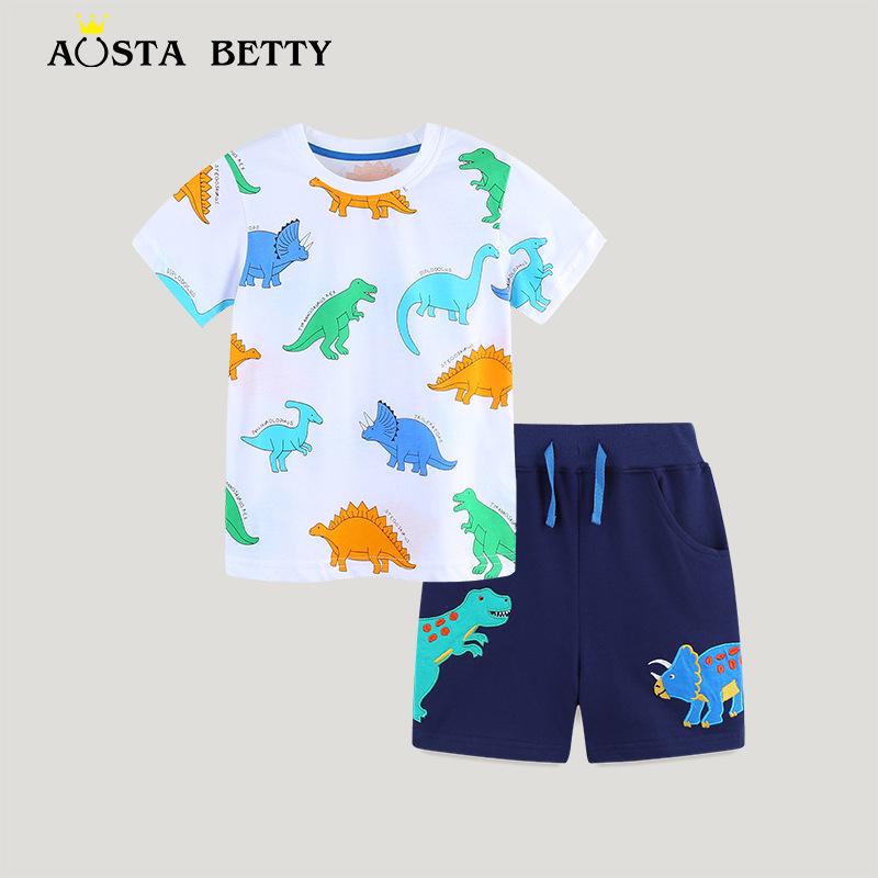 AostaBetty Kids Summer Dinosaur Print Set - Boys Short Sleeve European & American Style Clothing. 3Y
AostaBetty Kids Summer Dinosaur Print Set - Boys Short Sleeve European & American Style Clothing. 3Y