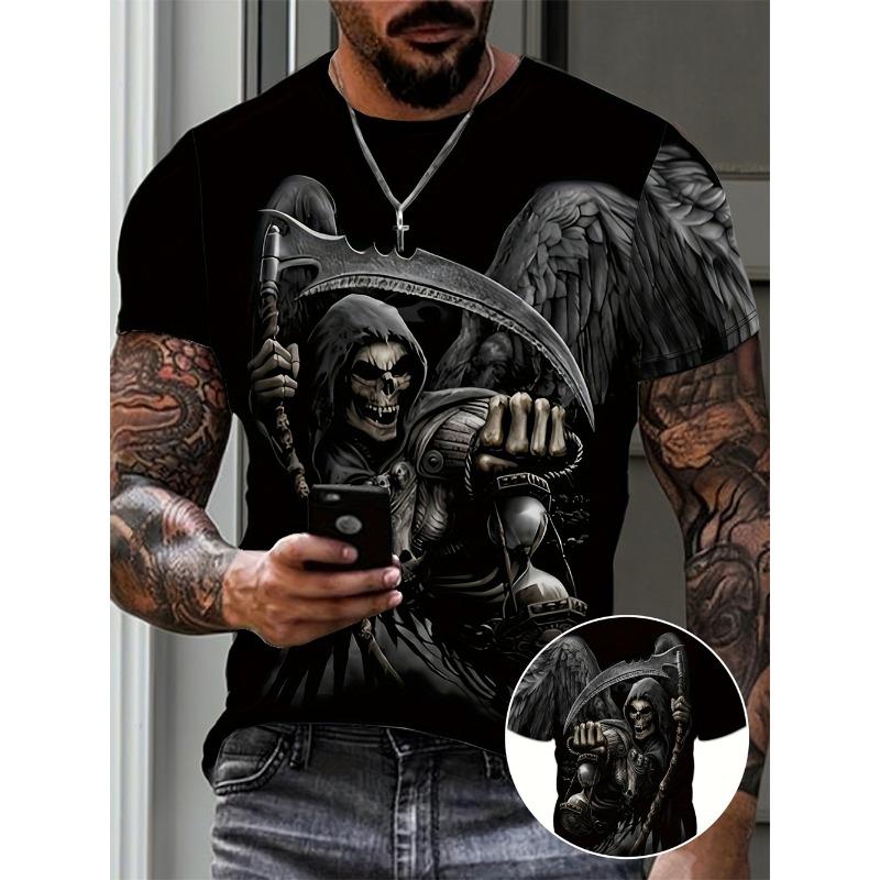 Skull Horror Print Graphic T-Shirt Short Sleeve Streetwear Summer Tops Short Sleeve Fashion Casual Oversized Hip Hop Tee Shirt L
Skull Horror Print Graphic T-Shirt Short Sleeve Streetwear Summer Tops Short Sleeve Fashion Casual Oversized Hip Hop Tee Shirt L