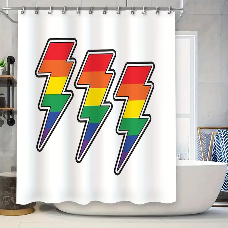 Rainbow Lightning Shower Curtain Set Waterproof Bathroom Decor Lgbt Pride Shower Curtain Modern Abstract Art Home Textile W60H190(CM)-1 Pcs
Rainbow Lightning Shower Curtain Set Waterproof Bathroom Decor Lgbt Pride Shower Curtain Modern Abstract Art Home Textile W60H190(CM)-1 Pcs