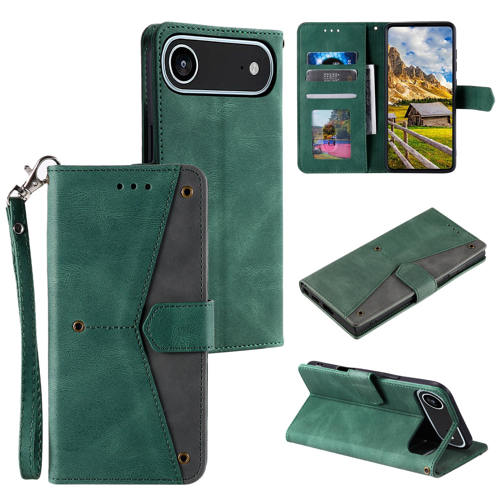 For iPhone 17 Air Leather Case Splicing Stitching Wallet Phone Cover with Wrist Strap Green
For iPhone 17 Air Leather Case Splicing Stitching Wallet Phone Cover with Wrist Strap Green