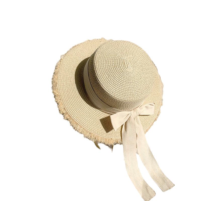 Универсальный Стиль Шляпа Плетеная Соломенная Элегантная 2 цвета Шляпы-шляпки с большими полями Топ Beige Beige