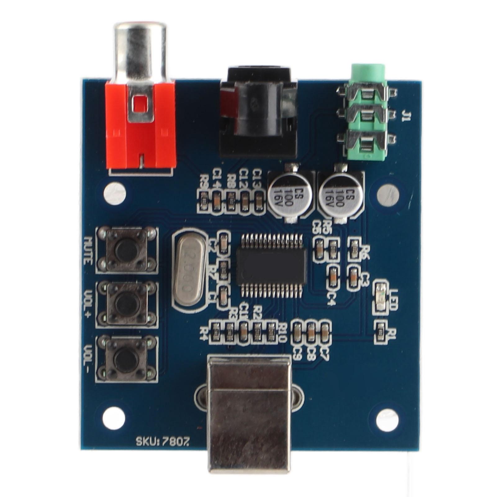 Модуль декодера USB-вхід Коаксіальний волоконно-оптичний HIFI Звукова карта Електронний компонент PCM2704
Модуль декодера USB-вхід Коаксіальний волоконно-оптичний HIFI Звукова карта Електронний компонент PCM2704