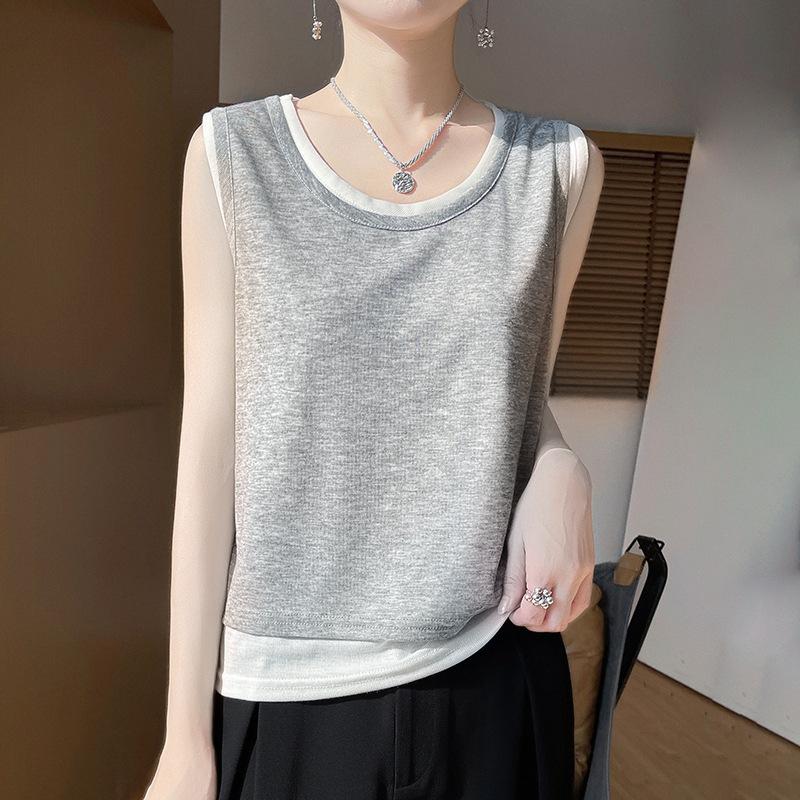 This Summer Double-layer Two-piece Knitted Sleeveless Vest Is A Versatile Low Round-neck Strappy Top S бежевый
This Summer Double-layer Two-piece Knitted Sleeveless Vest Is A Versatile Low Round-neck Strappy Top S бежевый