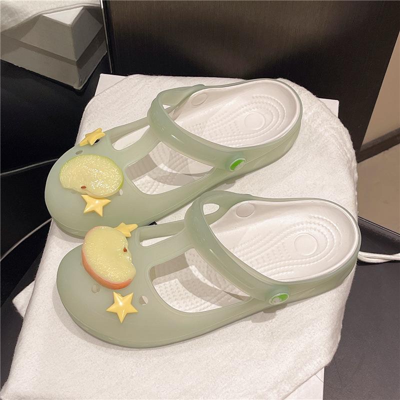 Женские летние сандалии на плоской подошве с мягкой подошвой, с отверстиями для выхода на улицу, нескользящие пляжные сандалии, желеобразные, с закрытым носком, на толстой подошве, крутые шлепанцы 40 зелёный
Женские летние сандалии на плоской подошве с мягкой подошвой, с отверстиями для выхода на улицу, нескользящие пляжные сандалии, желеобразные, с закрытым носком, на толстой подошве, крутые шлепанцы 40 зелёный