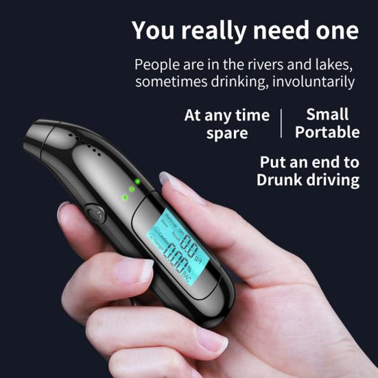 Alcohol Tester with LED Digital Display High Precise Compact Design Rechargeable Easy Operation Breathalyzer Alcohol Tester чёрный
Alcohol Tester with LED Digital Display High Precise Compact Design Rechargeable Easy Operation Breathalyzer Alcohol Tester чёрный