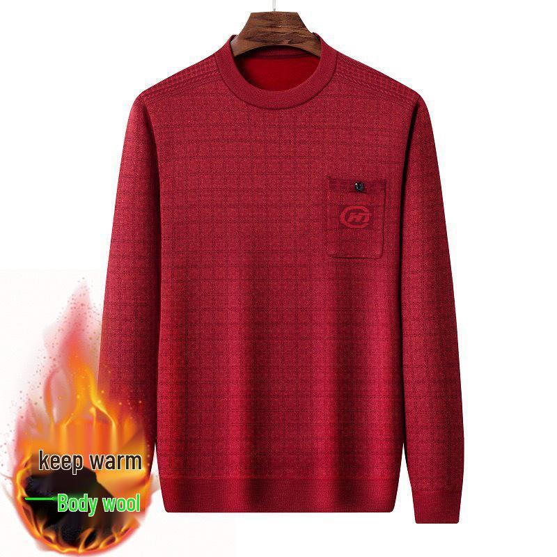 Men s Red Zodiac Year Velvet-Lined Thick Sweater for Middle-Aged & Elderly, Ideal Autumn/Winter Knitwear, Dad s Cozy Base Layer. XL червоний
Men s Red Zodiac Year Velvet-Lined Thick Sweater for Middle-Aged & Elderly, Ideal Autumn/Winter Knitwear, Dad s Cozy Base Layer. XL червоний
