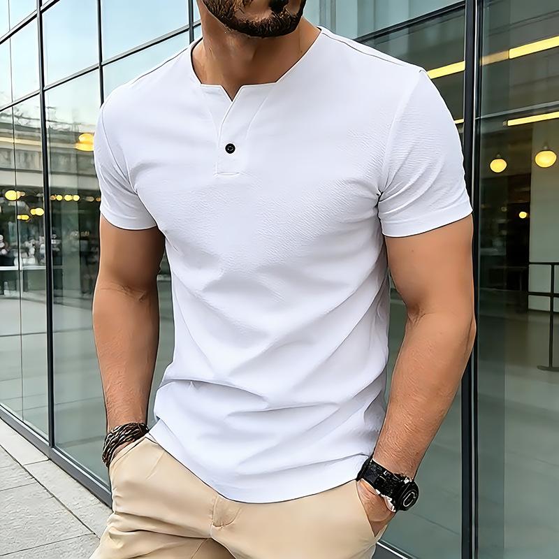 Mens Solid Color Henley Neck Short Sleeve Slim-Fit T-Shirt S белый
Mens Solid Color Henley Neck Short Sleeve Slim-Fit T-Shirt S белый