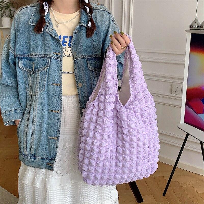 Модная сумка Sweet Bubble Cloud Сумка большой емкости конфетного цвета Сумка на одно плечо Сумка для транспортировки Сумка для студенческих книг
Модная сумка Sweet Bubble Cloud Сумка большой емкости конфетного цвета Сумка на одно плечо Сумка для транспортировки Сумка для студенческих книг