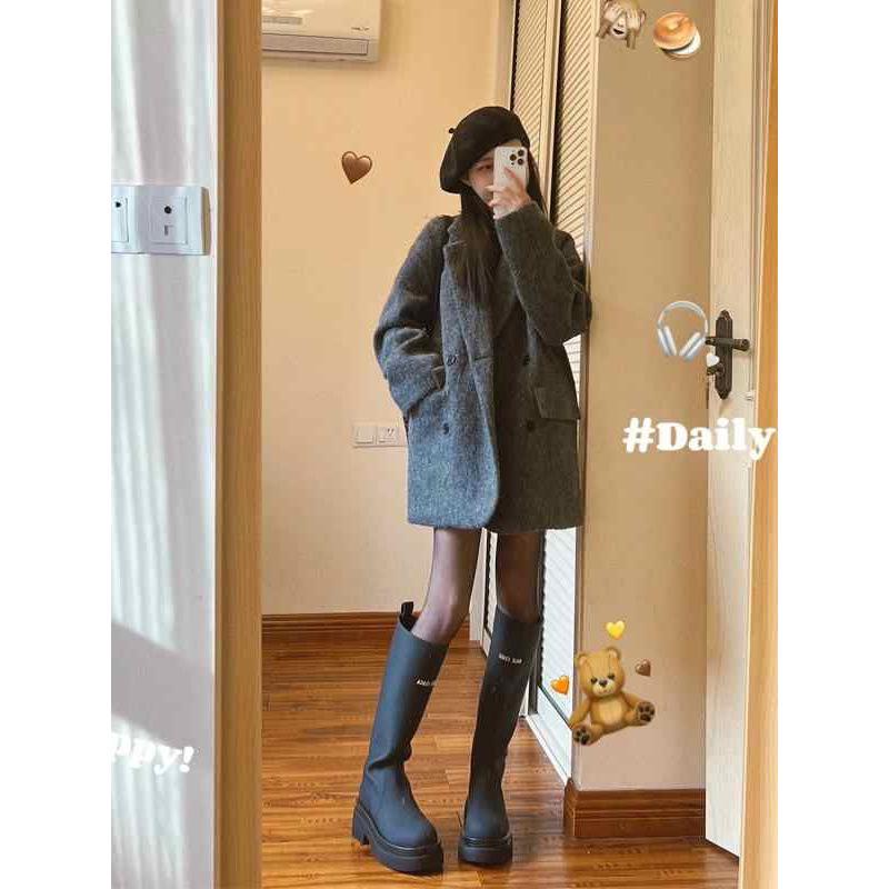 Petite Grey Woolen Women s Thickened Autumn/Winter Coat – New Style Versatile Suit Jacket Extra Large серый
Petite Grey Woolen Women s Thickened Autumn/Winter Coat – New Style Versatile Suit Jacket Extra Large серый