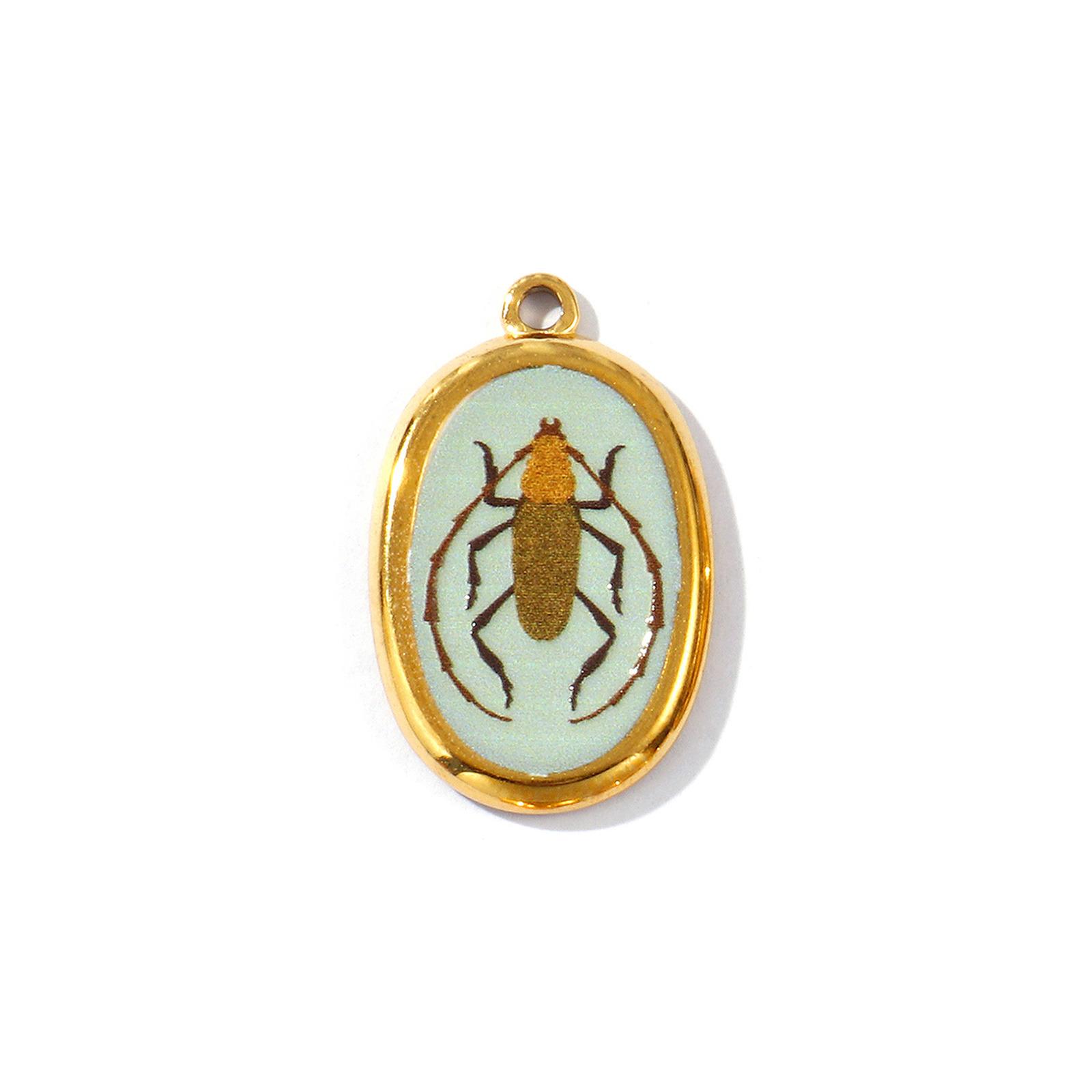 2 Pcs 304 Stainless Steel Insect Charms Oval Printed Ladybug Beetle Bird Butterfly 18K Gold Plated Pendants For DIY Necklace
2 Pcs 304 Stainless Steel Insect Charms Oval Printed Ladybug Beetle Bird Butterfly 18K Gold Plated Pendants For DIY Necklace