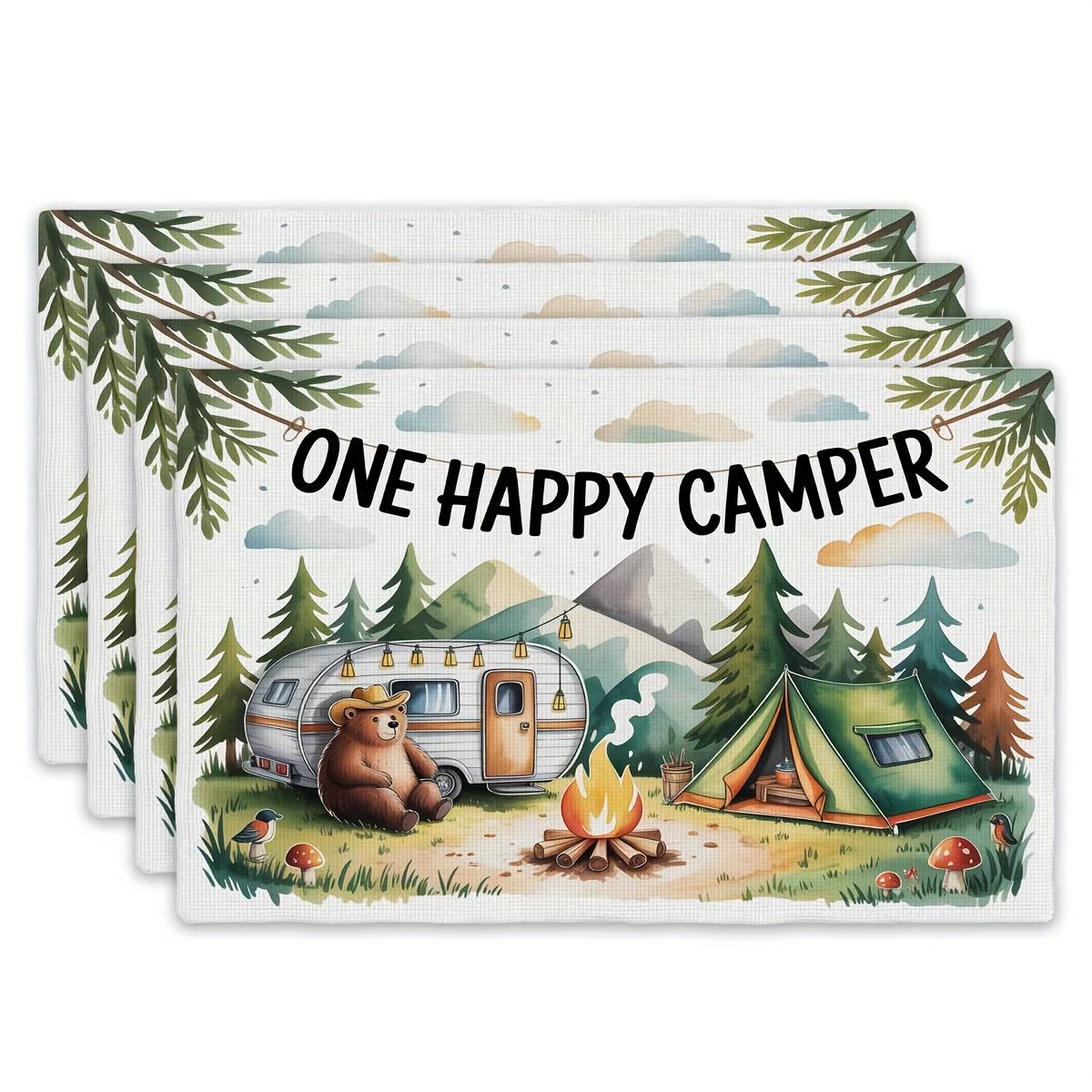 4pcs Camping-Themed Polyester Placemats, 12x18 Inch, Rectangular Table Mats with Forest and Tent Design, Hand Wash Only, Ideal f 30x45cm-4PC
4pcs Camping-Themed Polyester Placemats, 12x18 Inch, Rectangular Table Mats with Forest and Tent Design, Hand Wash Only, Ideal f 30x45cm-4PC