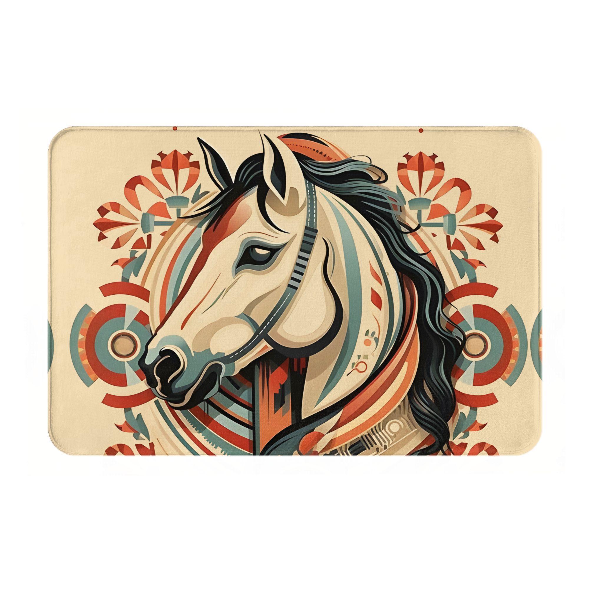 Nostalgic Gallop Horse Fashionable Style Door Mat Machine Washable for Bathroom Bedroom Living Room Entrance 40cm x 60cm
Nostalgic Gallop Horse Fashionable Style Door Mat Machine Washable for Bathroom Bedroom Living Room Entrance 40cm x 60cm
