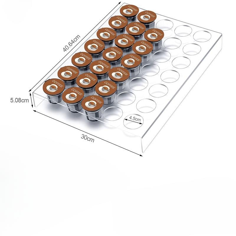 Кофейные аксессуары Контейнер для кофейных капсул Органайзер Лоток для хранения капсул Кофейная посуда Кухня Столовая Бар Дом Сад