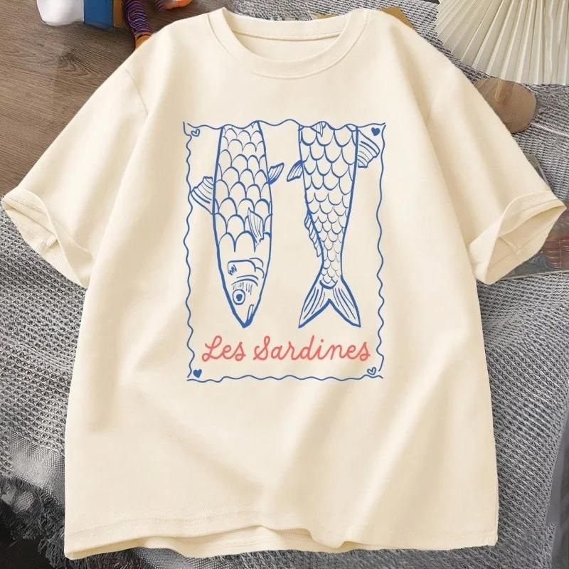 Fashion Sardine Tshirt Aesthetic Fish Tshirt Summer Shortsleeved Coast Tshirt Ocean Womens Casual Wear Tshirt Graphic Y2K 4XL
Fashion Sardine Tshirt Aesthetic Fish Tshirt Summer Shortsleeved Coast Tshirt Ocean Womens Casual Wear Tshirt Graphic Y2K 4XL