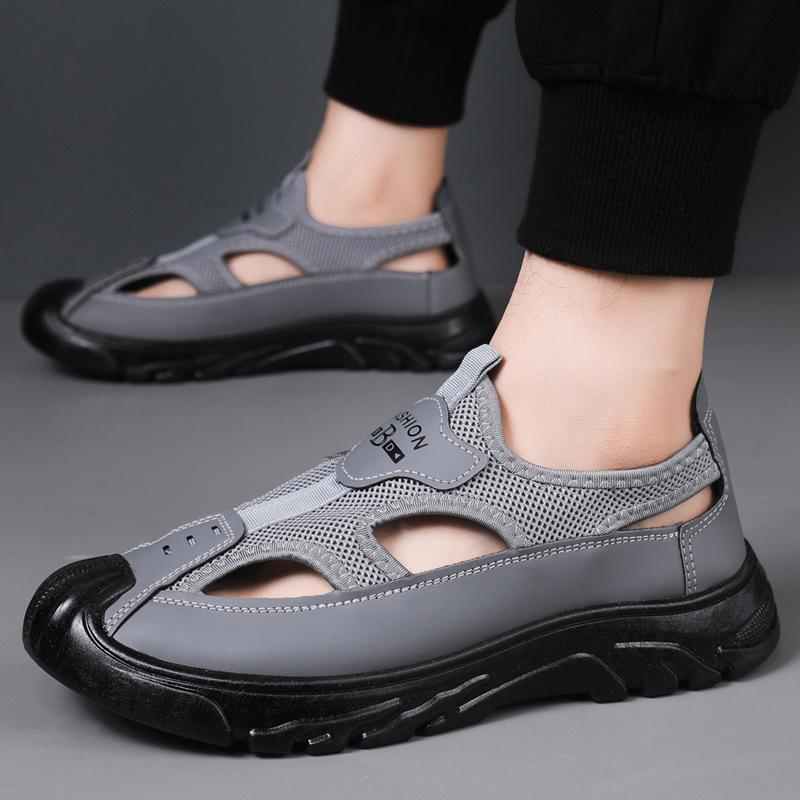 Sandals summer hollow hole shoes outdoor breathable leisure sports beach shoes 46 сірий колір
Sandals summer hollow hole shoes outdoor breathable leisure sports beach shoes 46 сірий колір