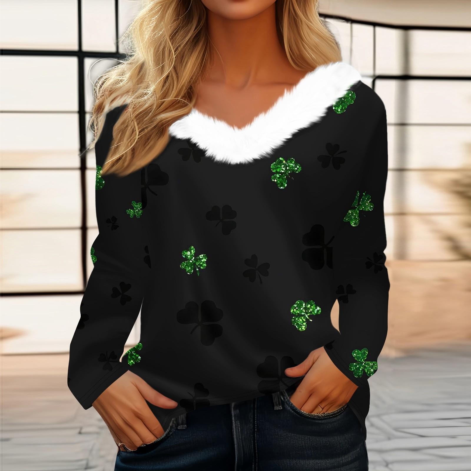 Женский свободный повседневный топ с длинными рукавами и принтом из плюша с V-образным вырезом, топ с длинными рукавами M чёрный
Женский свободный повседневный топ с длинными рукавами и принтом из плюша с V-образным вырезом, топ с длинными рукавами M чёрный