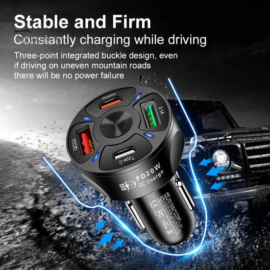 QC3.0 Универсальная стабильность напряжения Розетка зарядного устройства с множественной защитой 4 порта Автомобильное зарядное устройство для телефона Адаптер Инструменты для зарядки чёрный
QC3.0 Универсальная стабильность напряжения Розетка зарядного устройства с множественной защитой 4 порта Автомобильное зарядное устройство для телефона Адаптер Инструменты для зарядки чёрный