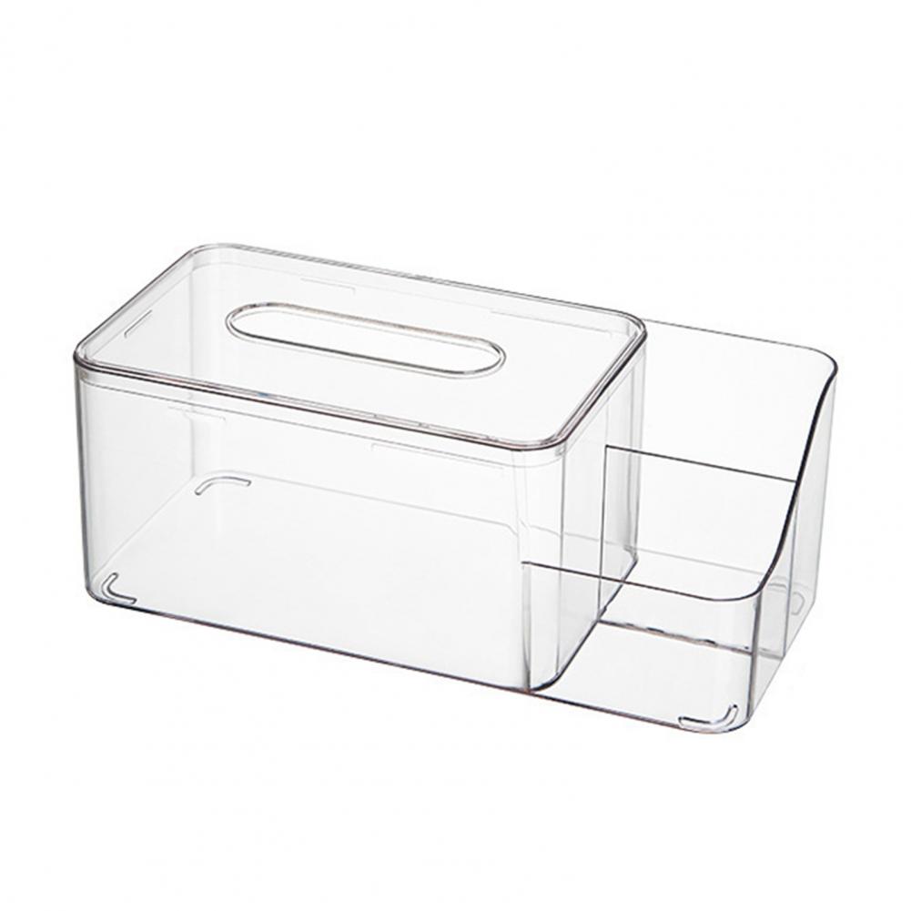 Держатель для салфеток, прозрачный, видимый, с 2 отделениями, пластиковый настольный диспенсер для салфеток, коробка, принадлежности для гостиной