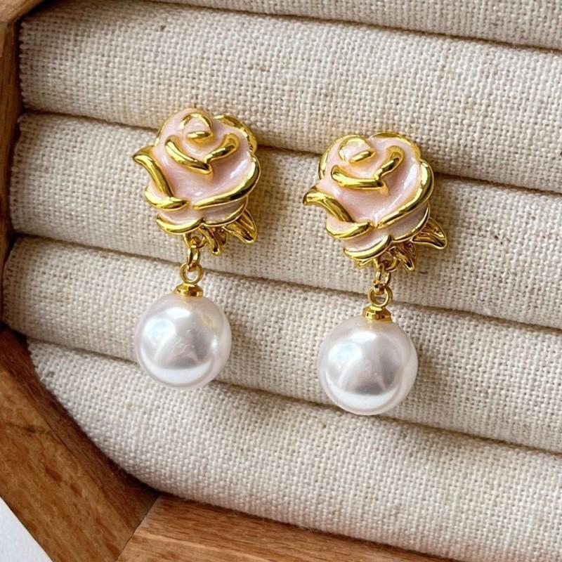 PANJBJ 925 Sterling Silve Rose Pearl Drop Earring for Women Drip Glaze Elegant Temperament Jewelry Banquet Gift Dropshipping
PANJBJ 925 Sterling Silve Rose Pearl Drop Earring for Women Drip Glaze Elegant Temperament Jewelry Banquet Gift Dropshipping