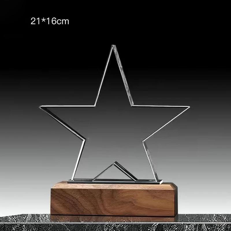 Customized Creative Solid Wood Crystal Trophy, Five-Pointed Star , Excellent Employee Give Awards, Free Carving, Home Decor, 1Pc
Customized Creative Solid Wood Crystal Trophy, Five-Pointed Star , Excellent Employee Give Awards, Free Carving, Home Decor, 1Pc