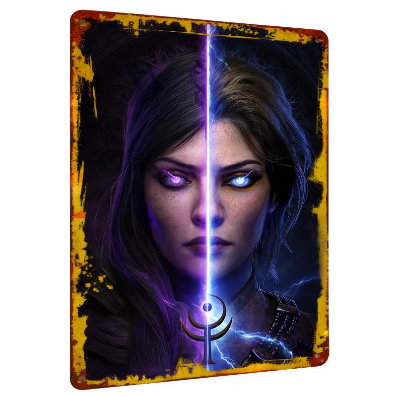 Dark Fantasy Female DualPortrait Metal Wall Art Gothic Home Decor Hanging Ornament 20x30cm(7.8x11.8inch)
Dark Fantasy Female DualPortrait Metal Wall Art Gothic Home Decor Hanging Ornament 20x30cm(7.8x11.8inch)