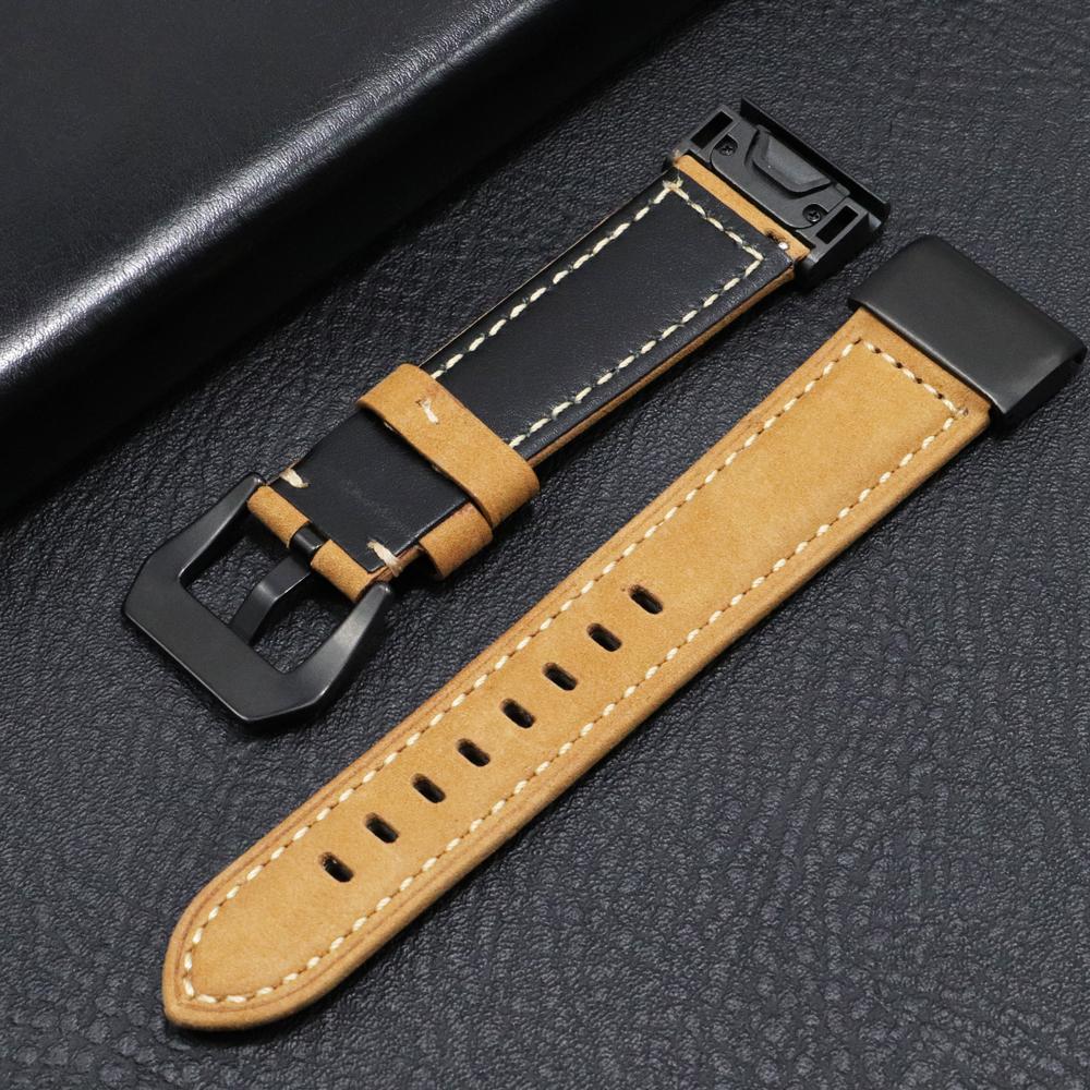 Genuine Leather Watchband Replacement Strap for Garmin MARQ Series/Fenix5/5X/5S/Forerunner945/Approach S60 Brown
Genuine Leather Watchband Replacement Strap for Garmin MARQ Series/Fenix5/5X/5S/Forerunner945/Approach S60 Brown
