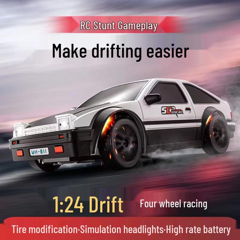 AE86 High-Speed 1:24 Drift RC Car – 4WD 2.4G Electric Racing Model 1 rechargeable battery
AE86 High-Speed 1:24 Drift RC Car – 4WD 2.4G Electric Racing Model 1 rechargeable battery