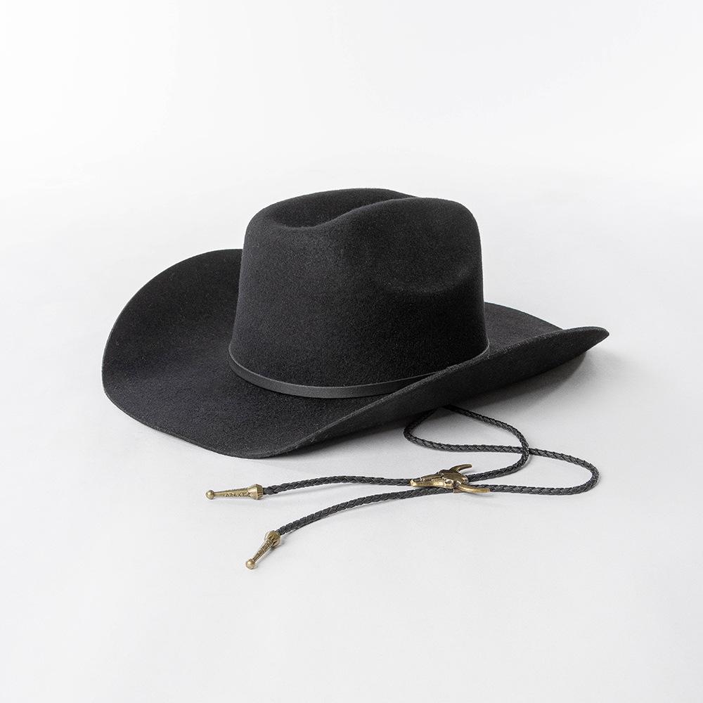 New Retro Big Size 100% Wool Felt Cowboy Hats for Women Mem Unisex Wide Brim Curved Edge Fedoras with Bull Head Strap S-XL Size XL 61cm
New Retro Big Size 100% Wool Felt Cowboy Hats for Women Mem Unisex Wide Brim Curved Edge Fedoras with Bull Head Strap S-XL Size XL 61cm