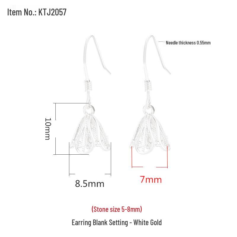 925 Sterling Silver Magnolia Jade Pearl DIY Dangle Stud Earring Settings - Handmade Jewelry Accessories 925 Silver
925 Sterling Silver Magnolia Jade Pearl DIY Dangle Stud Earring Settings - Handmade Jewelry Accessories 925 Silver