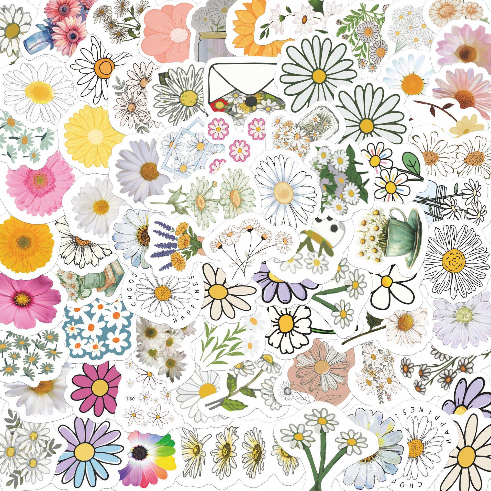 68-Piece Small Daisy Floral Waterproof Stickers for Bottles & Laptops сірий колір
68-Piece Small Daisy Floral Waterproof Stickers for Bottles & Laptops сірий колір