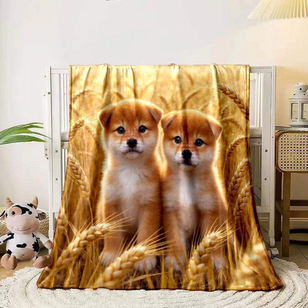 1PC Wheat Ears and Puppies Print Blanket Children Adult Blanket Soft and Warm for Sofa Outdoor Travel Blanket Machine Wash 75x90cm
1PC Wheat Ears and Puppies Print Blanket Children Adult Blanket Soft and Warm for Sofa Outdoor Travel Blanket Machine Wash 75x90cm