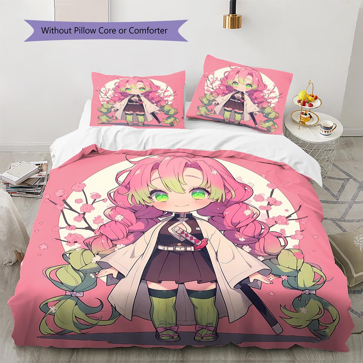 Demon Slayer Pattern Bedding,Quilt Set Quilt Cover Pillowcase Home Birthday Gift (1 * duvet cover + 2 * pillowcase, without core) 135x200cm
Demon Slayer Pattern Bedding,Quilt Set Quilt Cover Pillowcase Home Birthday Gift (1 * duvet cover + 2 * pillowcase, without core) 135x200cm
