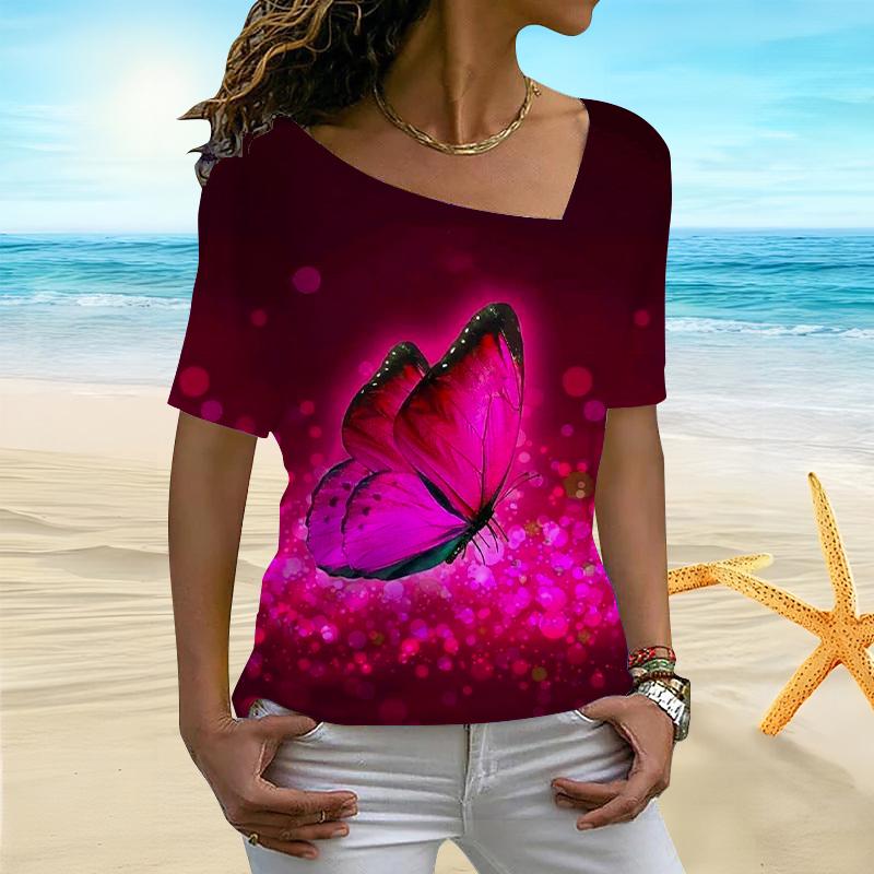 Женская футболка с 3D флуоресцентной бабочкой и фейерверком с цветущим воротником нерегулярной формы и короткими рукавами 8XL розовый
Женская футболка с 3D флуоресцентной бабочкой и фейерверком с цветущим воротником нерегулярной формы и короткими рукавами 8XL розовый
