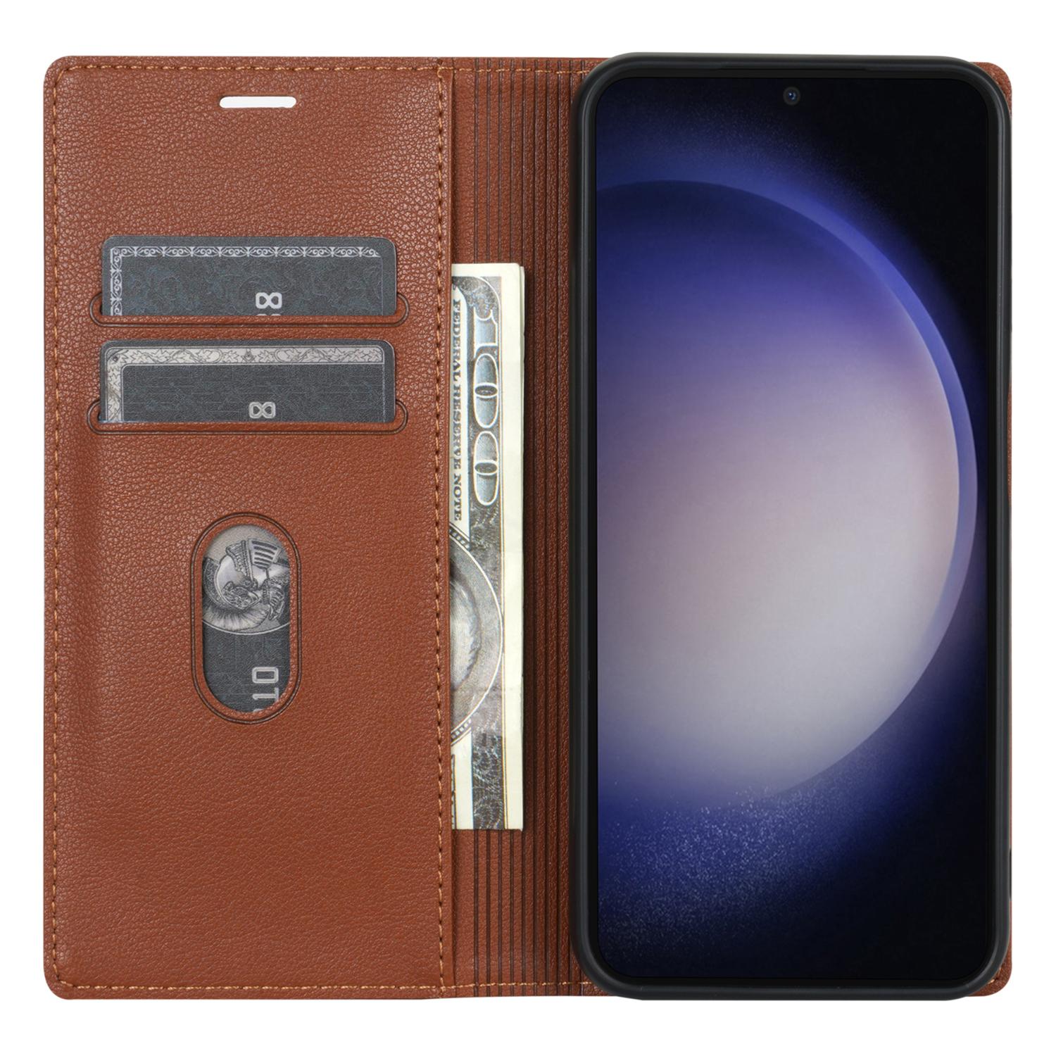 BKS-001 For Samsung Galaxy S23 Ultra Case Magnetic Auto Closing Wallet Phone Cover Brown
BKS-001 For Samsung Galaxy S23 Ultra Case Magnetic Auto Closing Wallet Phone Cover Brown