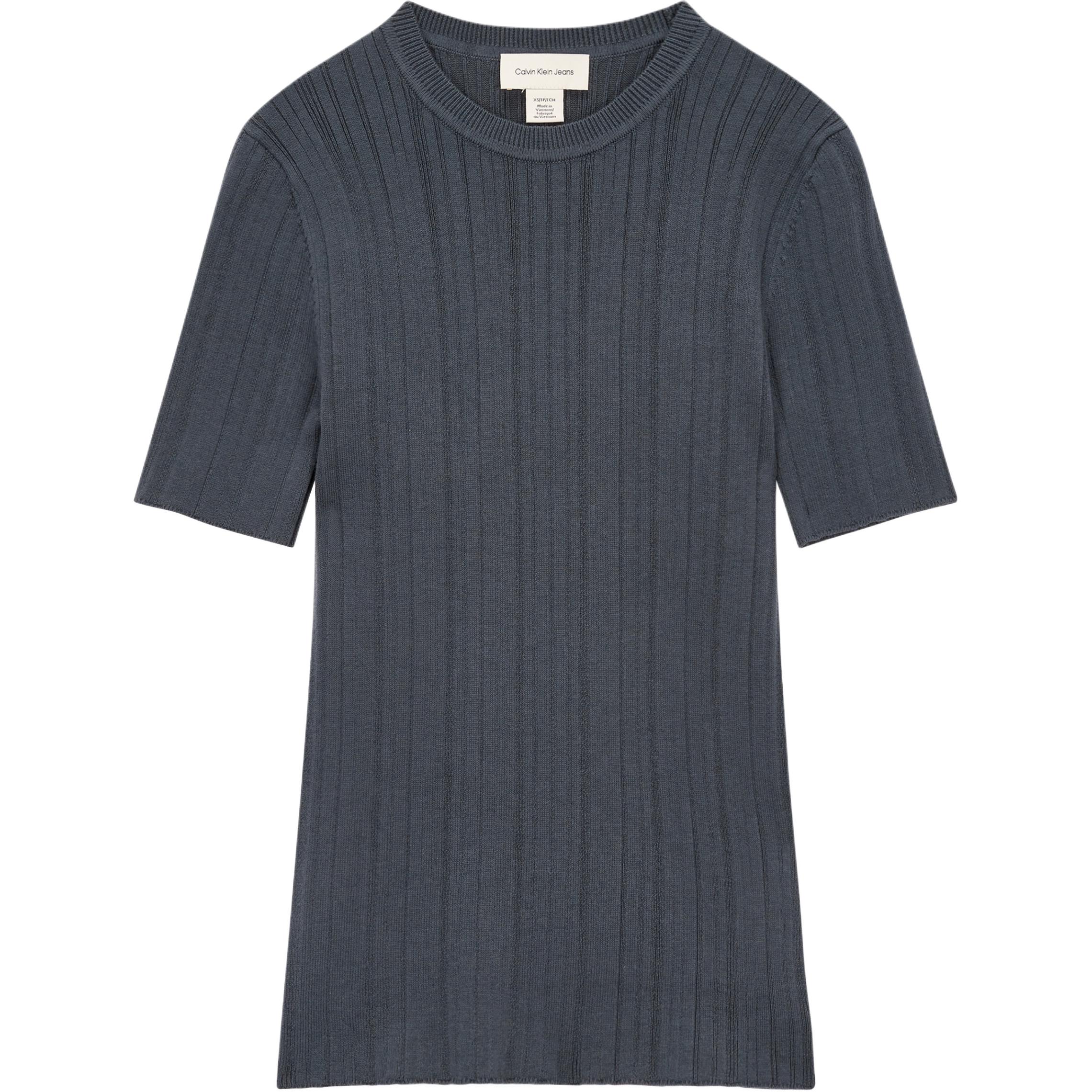 Calvin Klein Solid Color Round Neck Slim Fit Short Sleeve Knit Top Women tops Charcoal 47B361G4XN XS
Calvin Klein Solid Color Round Neck Slim Fit Short Sleeve Knit Top Women tops Charcoal 47B361G4XN XS