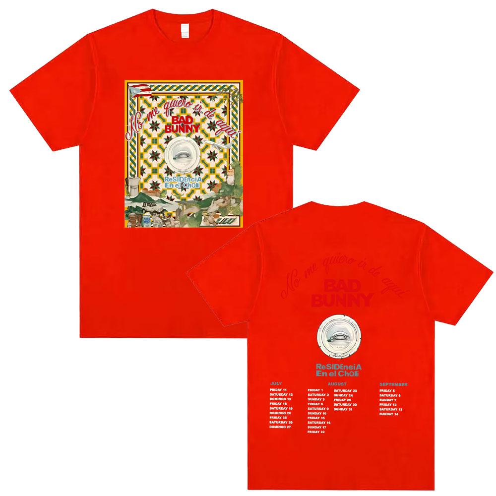 Bad Bunny Tour 2025 Tshirts No Me Quiero Ir De Aquí Residency Graphic Printing Tshirts Unisex Cotton Short Sleeve Fashion Tees 4XL
Bad Bunny Tour 2025 Tshirts No Me Quiero Ir De Aquí Residency Graphic Printing Tshirts Unisex Cotton Short Sleeve Fashion Tees 4XL