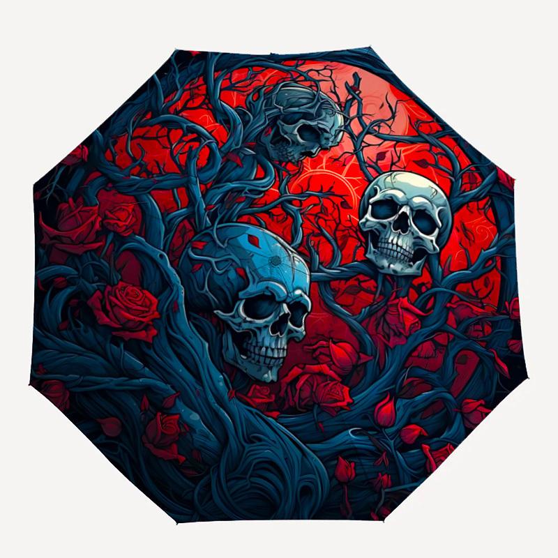 1pc Skulls Roses Fashionable Automatic Opening/Closing Folding Umbrella with 8 Bones, Windproof Portable, Daily Use120
1pc Skulls Roses Fashionable Automatic Opening/Closing Folding Umbrella with 8 Bones, Windproof Portable, Daily Use120