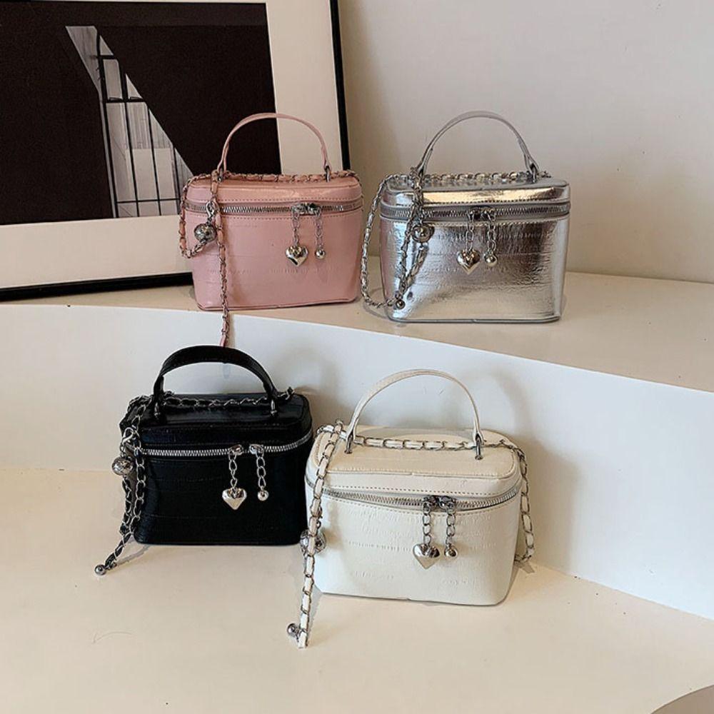 PU Leather Box Handbag Love Pendent Zipper Clothes Match Bag Fashion Box Crossbody Bag Children
PU Leather Box Handbag Love Pendent Zipper Clothes Match Bag Fashion Box Crossbody Bag Children