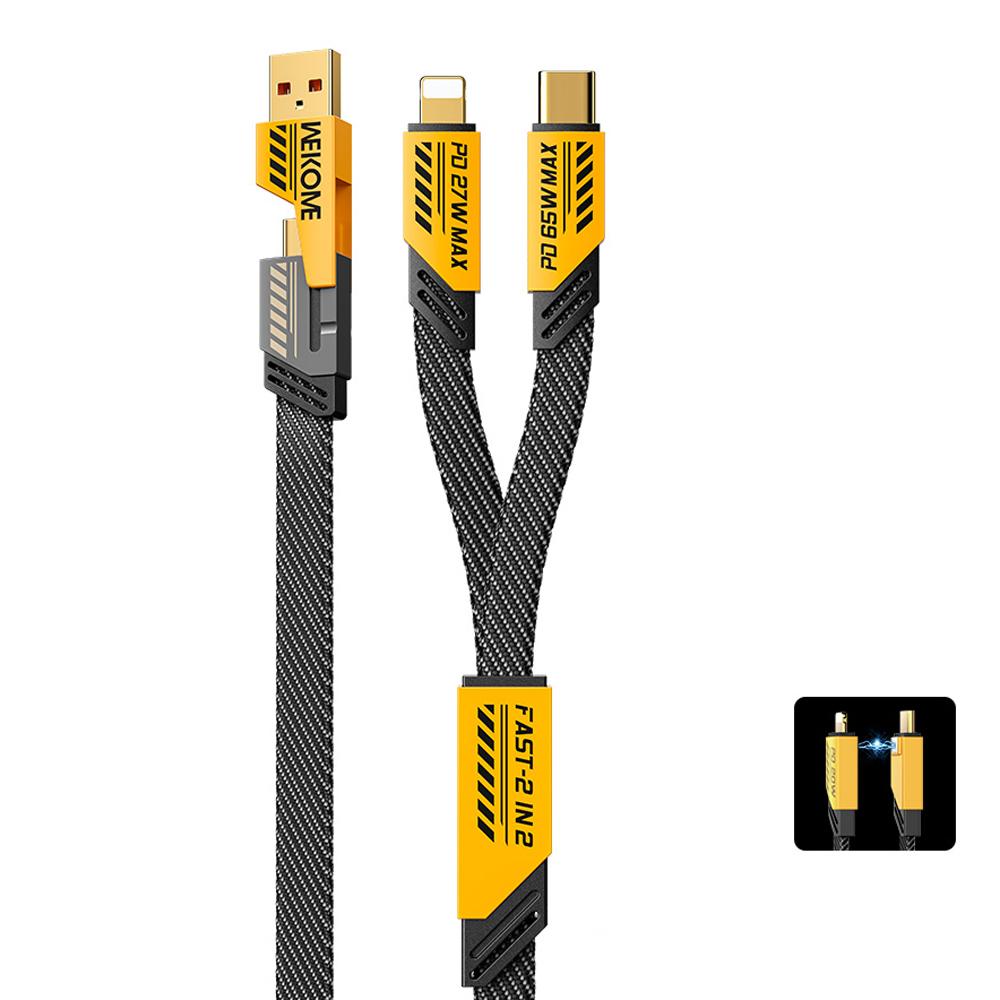 WEKOME WDC-26 4 in 1 1.2m Magnetic Charging Cable 65W Fast Phone Charger 480Mbps IP/USB/Type-C Data Cable A
WEKOME WDC-26 4 in 1 1.2m Magnetic Charging Cable 65W Fast Phone Charger 480Mbps IP/USB/Type-C Data Cable A