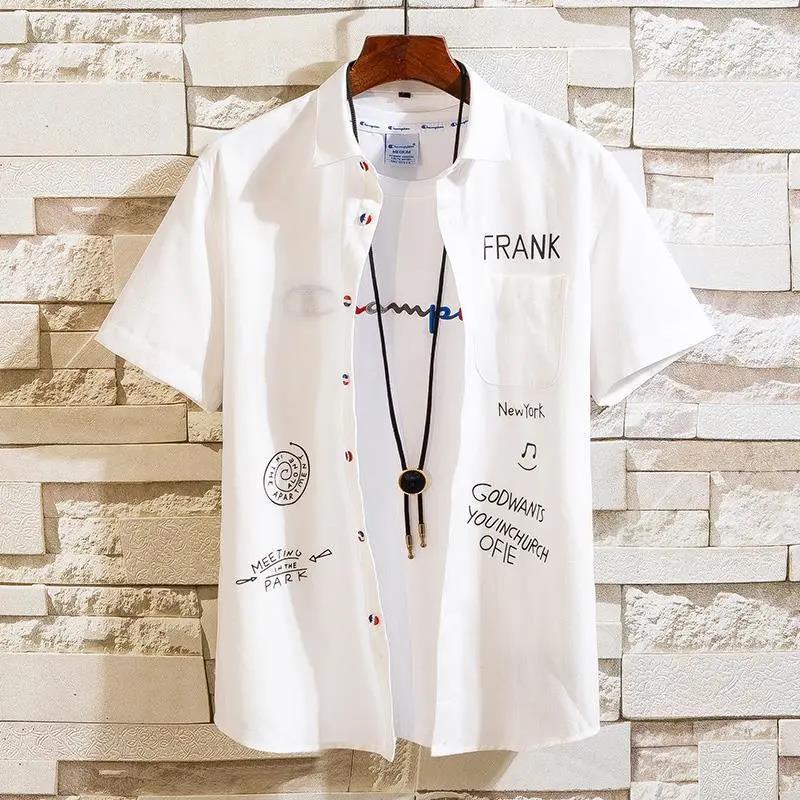 New Summer Style Handsome Men s Short-sleeved Shirt Hong Kong Style Handsome Korean Style Men s Jacket Thin XXXL темно-синього кольору
New Summer Style Handsome Men s Short-sleeved Shirt Hong Kong Style Handsome Korean Style Men s Jacket Thin XXXL темно-синього кольору