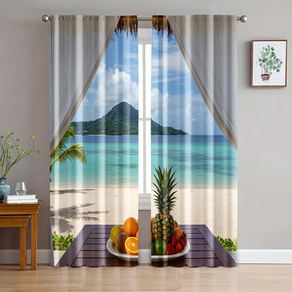 2pc, Curtain tropical beach Versatile 100% Polyester,Without Electricity Holiday Decorations Use for Indoor Celebrations, Room 52.50×116.00 CM 2pcs
2pc, Curtain tropical beach Versatile 100% Polyester,Without Electricity Holiday Decorations Use for Indoor Celebrations, Room 52.50×116.00 CM 2pcs