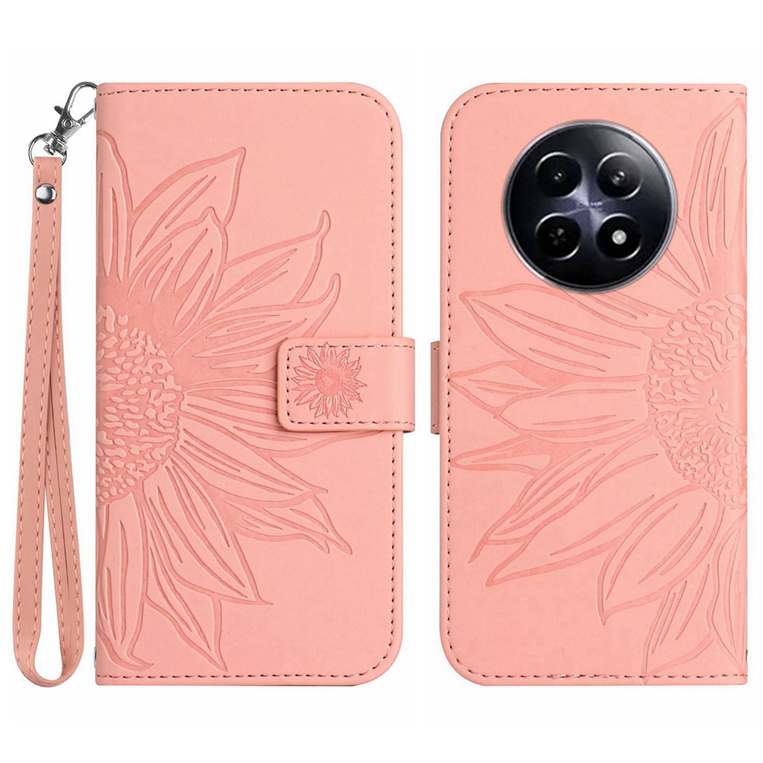 For Realme 13+ 5G Case Sunflower Imprint Leather Wallet Phone Cover with Wrist Strap Light Pink
For Realme 13+ 5G Case Sunflower Imprint Leather Wallet Phone Cover with Wrist Strap Light Pink