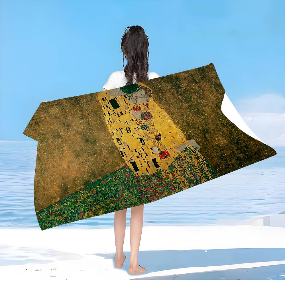 Gustav Klimt The Kiss Soft Microfiber Blanket Quick Drying Beach Towels Oversized Printing Super Absorbent Pool Towel Blanket W40*H60(CM)
Gustav Klimt The Kiss Soft Microfiber Blanket Quick Drying Beach Towels Oversized Printing Super Absorbent Pool Towel Blanket W40*H60(CM)