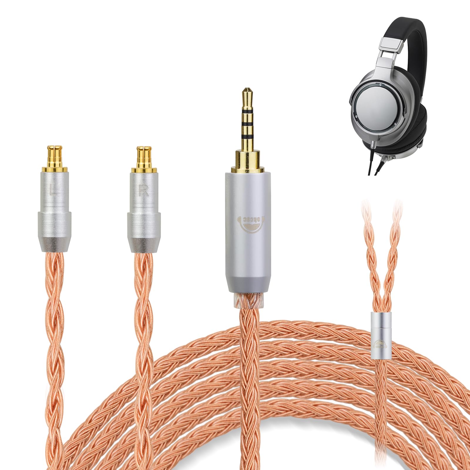 okcsc ZT16 A2DC Headphone Cable Replacement Cable for Earphones and Headphones 16 Core Pure Copper For Compatible with Length Re-Cable Audio-Technica
okcsc ZT16 A2DC Headphone Cable Replacement Cable for Earphones and Headphones 16 Core Pure Copper For Compatible with Length Re-Cable Audio-Technica