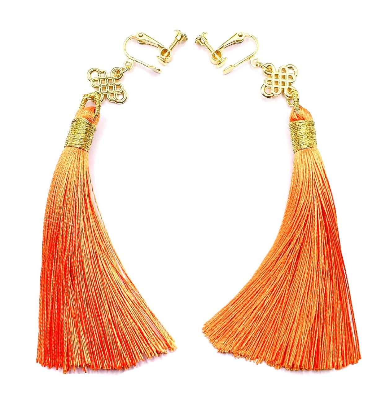 Tassel fringe Chinese Chinese Chinese Chinese earrings, swaying, Chinese, Chinatown, knot, earrings, earrings, coordination… (Orange)
Tassel fringe Chinese Chinese Chinese Chinese earrings, swaying, Chinese, Chinatown, knot, earrings, earrings, coordination… (Orange)