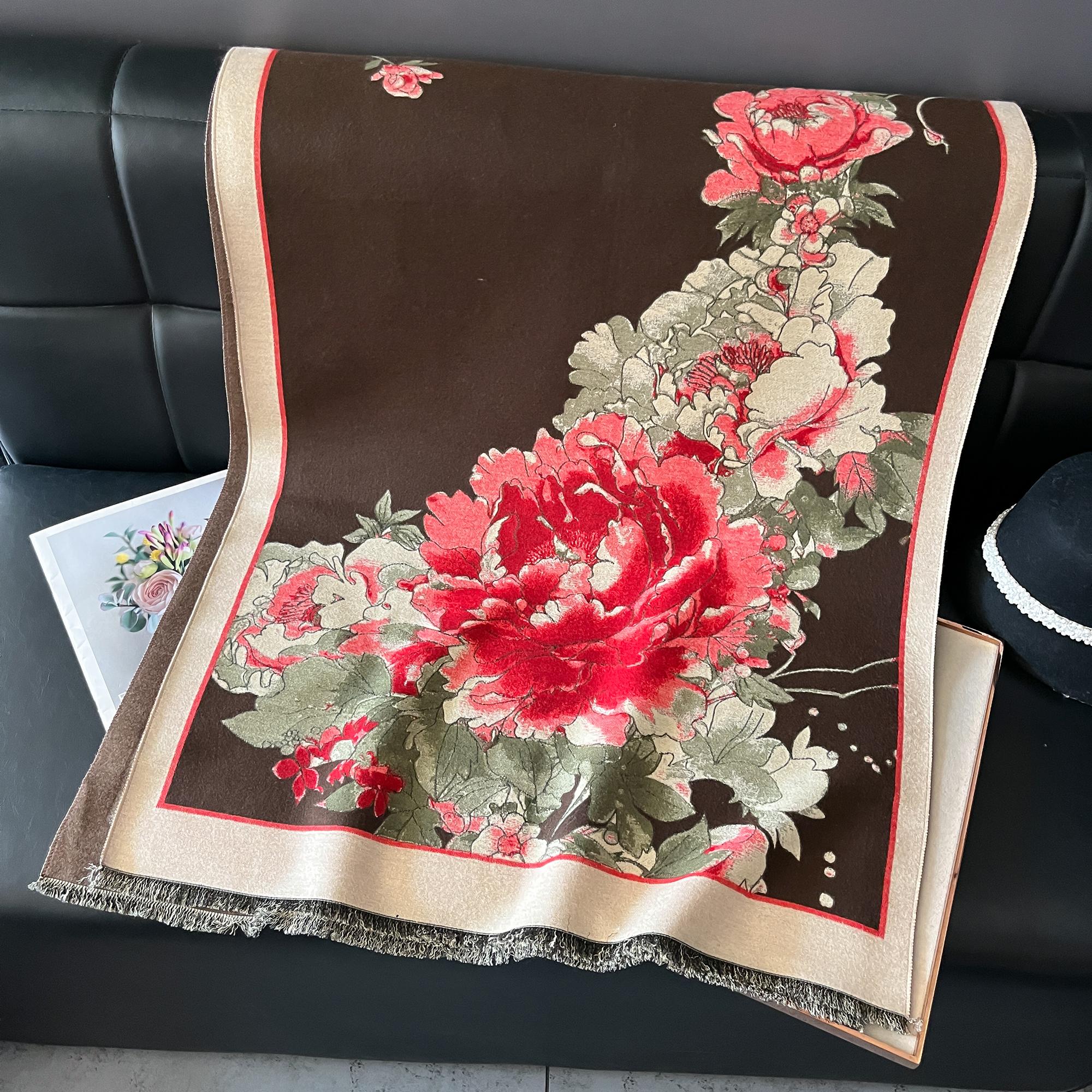 Women S Winter Fashion Faux Cashmere Shawl Scarf Flower Print Thick Fabric Pashmina-Style Wrap Poncho Bandana
Women S Winter Fashion Faux Cashmere Shawl Scarf Flower Print Thick Fabric Pashmina-Style Wrap Poncho Bandana