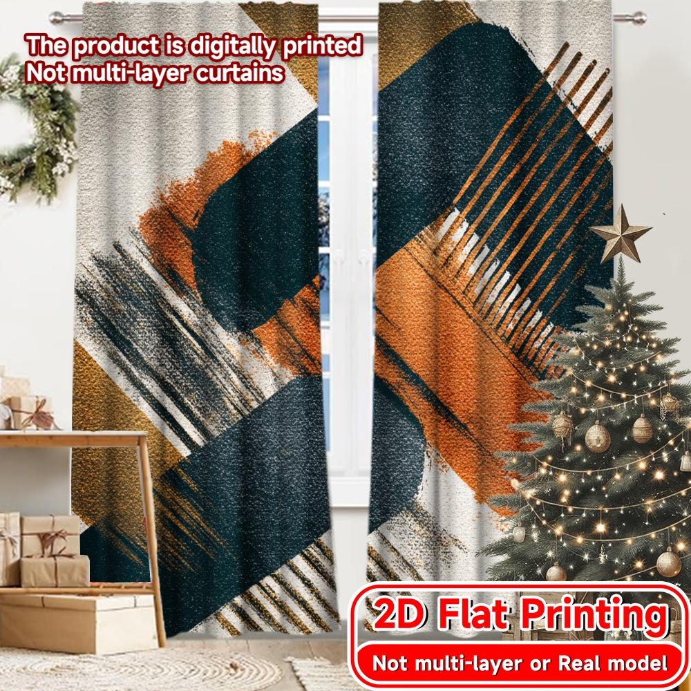 Flat Printing Curtains Without Rod Abstract Bold Stripes Ramadan Festival Polyester Easy Install Curtain Set Of 2 Minimalist Made Washable W100*H70(CM)-Grommet top&2PCS
Flat Printing Curtains Without Rod Abstract Bold Stripes Ramadan Festival Polyester Easy Install Curtain Set Of 2 Minimalist Made Washable W100*H70(CM)-Grommet top&2PCS