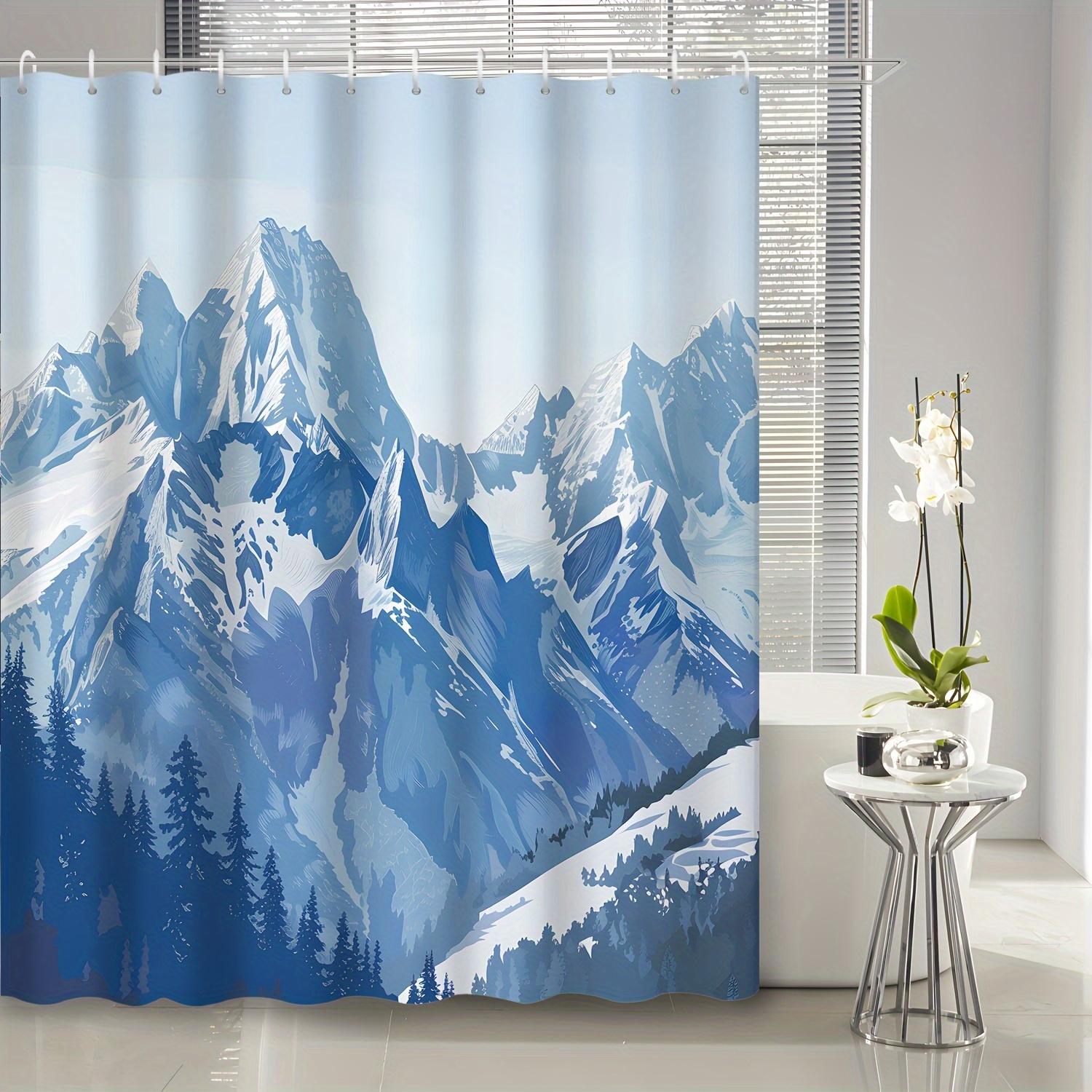 1pc modern abstract snow mountain range pine forest winter snowy scenery shower curtain, decorative printed bath curtain 90x180cm35x71in
1pc modern abstract snow mountain range pine forest winter snowy scenery shower curtain, decorative printed bath curtain 90x180cm35x71in