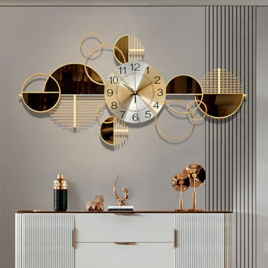 34 X 17.7 inch Modern Metal Wall Clock Decorative 3D Metal Wall Art Clock for Living Room Bedroom Creative Silent No-Ticking Bi коричневий
34 X 17.7 inch Modern Metal Wall Clock Decorative 3D Metal Wall Art Clock for Living Room Bedroom Creative Silent No-Ticking Bi коричневий
