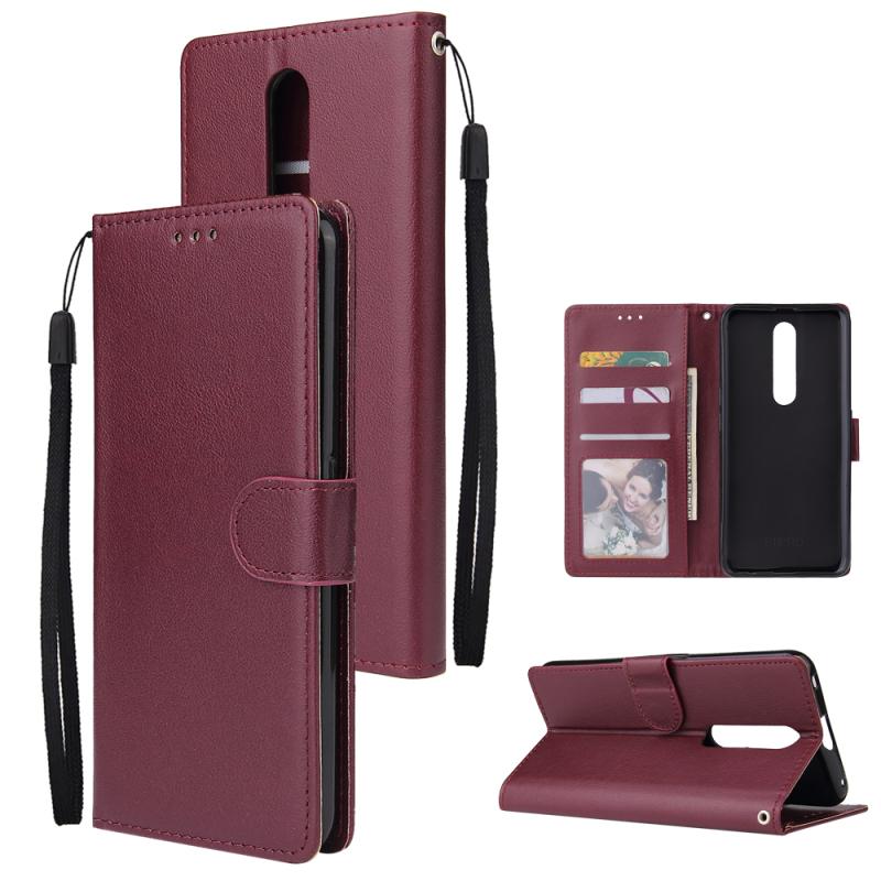 Для OPPO F11 pro Шкіряний захисний чохол для телефону типу Wallet із пряжкою та 3 картками винний/червоний
Для OPPO F11 pro Шкіряний захисний чохол для телефону типу Wallet із пряжкою та 3 картками винний/червоний